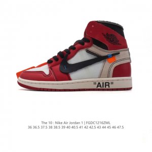 特价 公司级 耐克 Off-White X Nike Air Jordan 1 Retro High Og “Unc” 高帮 联名 Aj1 乔丹1代 Aj1 乔