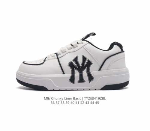 Mlb Chunky Liner Basic 人气单品学长鞋系列轻量增高厚底百搭休闲运动板鞋 男女轻便胶鞋 高级街头休閒品牌鞋。Mlb Chunky Liner