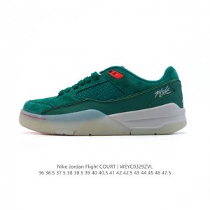 耐克 Nike 乔丹 Jordan Flight Court 时尚休闲 防滑耐磨 低帮运动鞋 复古篮球鞋 男女同款 Jordan 新鞋型 又来了！新配色曝光！滑