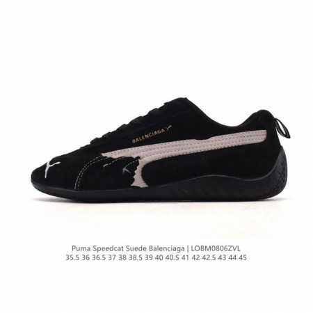 Puma Speedca Og 彪马极速赛车系列低帮德训风拼接复古百搭休闲运动赛车鞋 鞋款从80、90年代赛车手所穿的防火赛车鞋为原型，鞋身线条模仿了赛车的流线 - 点击图像关闭
