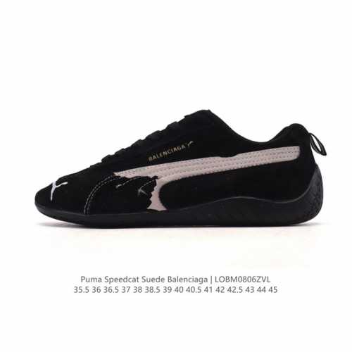 Puma Speedca Og 彪马极速赛车系列低帮德训风拼接复古百搭休闲运动赛车鞋 鞋款从80、90年代赛车手所穿的防火赛车鞋为原型，鞋身线条模仿了赛车的流线