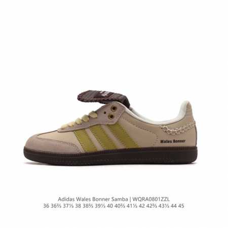 复古风十足，联乘英国设计师品牌wales Bonner X Adidas Originals Samba Classic Black Pony 桑巴舞系列绅士德 - 点击图像关闭