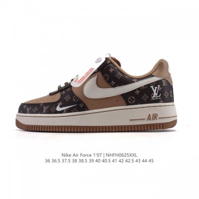 公司级 Af1耐克 Nike Air Force 1 ‘07 Low 空军一号 小白鞋 厚底增高百搭运动板鞋 路易威登联名 原楦头原纸板 打造纯正空军版型，专注