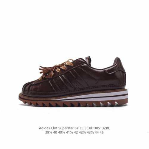 公司级 阿迪达斯 Clot X Adidas Originals Superstar 陈冠希全新设计运动板鞋 公司级版本，鞋身整体以adidas经典的 Supe