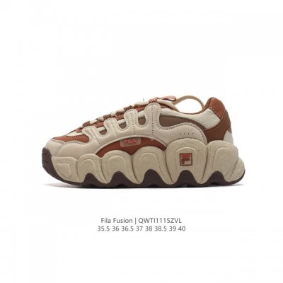 斐乐 女款老爹鞋 Fila Fusion 厚底增高百搭运动板鞋 意大利百年经典运动品牌，网红单品 小红书推荐爆款 Fila斐乐新款小白鞋斐乐潮牌文化街头风运动鞋