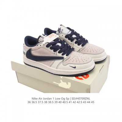 公司级 真标 耐克 Nike Air Jordan 1 Low Og Sp Military Blue Aj1乔1倒勾 2025年新款 蛇年新款 低帮篮球鞋 A