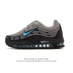 Nike 耐克 Nike Air Max 97 Se 气垫缓震男女士跑步鞋 厚底增高百搭运动鞋。以织物材料以及皮革材质搭配而成 鞋侧的走线部分做了一个解构的处理