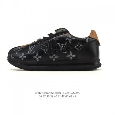 新品公司级 路易威登Louis Vuitton X Nigo 联名款运动鞋 Buttersoft Fw25 圆头系带 低帮 生活休闲鞋 阿甘鞋 路易威登 Lou