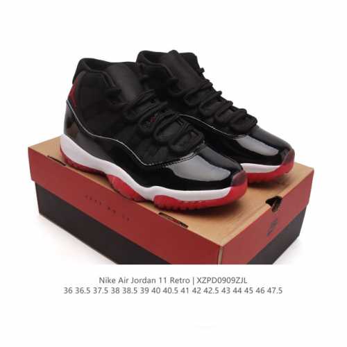 公司级 耐克乔丹11代 Nike Air Jordan 11 Retro 复刻男士运动鞋 Aj11代经典设计，深受球员与球迷喜爱。Jordan 乔丹 采用漆皮牛