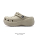 Crocs 沙滩洞洞鞋 女休闲厚底增高凉拖鞋 卡骆驰杨幂同款 厚底增高凸显大长腿沙滩鞋 选择尺码时 建议选大一码 脚感更舒适 这款没有鞋盒 类型：女鞋 尺码：3