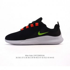 Nike Viale 耐克网面轻便舒适透气运动休闲跑步鞋。设计灵感源自马拉松跑步鞋，带来格外轻盈的脚感，以现代手法诠释快速理念。轻盈网眼鞋面结合合成材质翻毛皮，