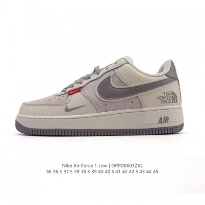 耐克 Nike Air Force 1 '07 Low 空军一号含气垫 小白鞋 2025年 蛇年新款 北脸北面联名 低帮百搭厚底增高休闲运动板鞋。柔软、弹性十足