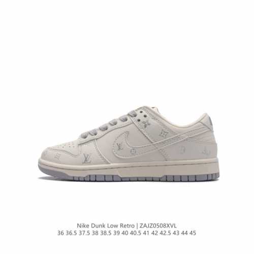 公司级nk Dunk Low Lv路易威登 周年高端定制 低帮休闲板鞋 #海外官方同步发售，鞋底侧边镶嵌上louis Vuitton名牌凸显尊贵，鞋盒上手绘蓝金
