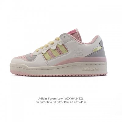 Adidas 阿迪达斯 三叶草 Forum Low 女运动鞋 摩登演绎篮球风的经典鞋。英文的“Forum”，是进行表达的场所，在这里，可以释放自己的热情，阐述自