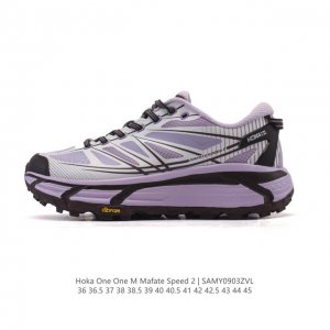 公司级 玛法特二代 Hoka One One Mafate Speed 2 Low 轻量低帮户外越野跑鞋 户外山脉越野轻量运动跑鞋。鞋面用轻的无缝架构，鞋带用了