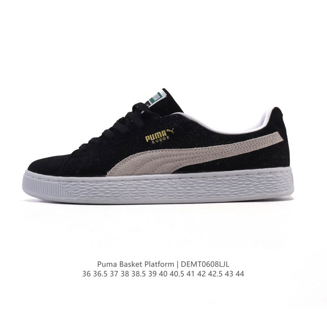 Puma 彪马 Basket Platform 蕾哈娜 平底厚底增高休闲鞋男女款运动板鞋。Basket防水台是新鲜的Puma风格，从1990年代的垃圾时尚中汲取
