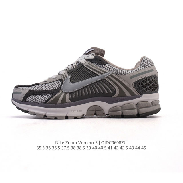公司级 真标 耐克 Nike 耐克夏季 Zoom Vomero 5 运动鞋休闲训练跑步鞋。Nike Zoom Vomero 5 男女子运动鞋妥帖包覆足部，提供透