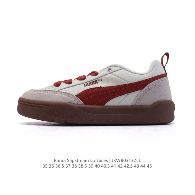 彪马 Puma 彪马跑步鞋 历久弥新的复古感，Puma Slipstream Laces 低帮耐磨新款 厚底增高皮面运动休闲板鞋。全新款 Slipstream
