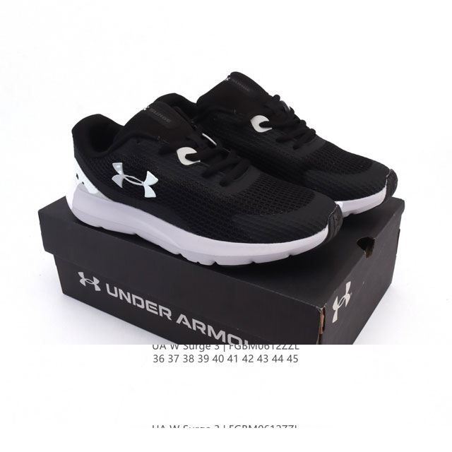 新品 安德玛 Underarmour Ua男女鞋 运动鞋 Surge 3缓震舒适跑步鞋透气舒适低帮轻便休闲跑鞋 3026507-101安德玛 Suger 3是一