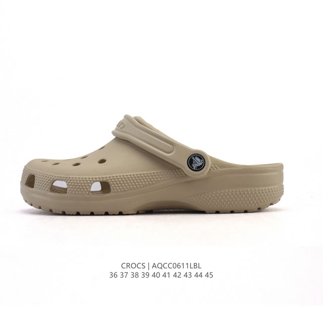 Crocs 沙滩洞洞鞋 男女士休闲厚底增高凉拖鞋 卡骆驰明星同款 厚底增高沙滩鞋 选择尺码时 建议选大一码 脚感更舒适 家居休闲一式两用拖鞋 白敬亭同款，坡跟设