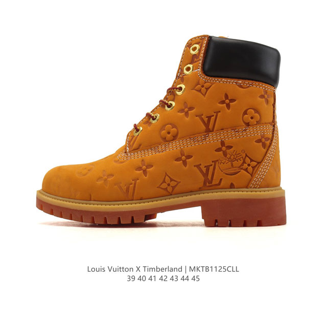 公司级 Timberland添柏岚靴子天伯伦高帮马丁靴 路易威登联名 Lv路易威登 X Trainer Sneaker Low 休闲运动文化百搭板鞋 路易威登中