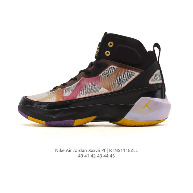 新品 Nike 耐克Air Jordan Xxxvii pf Aj37男鞋运动实战透气缓震高帮篮球鞋 Dv0747-065这款革新 Aj 旨在打造出众的离地和着