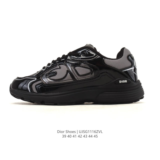 公司级 Dior 迪奥 高奢品牌 彰显高级气质 Dior 运动鞋低帮系列复古休闲鞋时尚慢跑鞋厚底老爹鞋圆头系带 运动跑鞋 生活休闲鞋 男款 时髦单品 时尚百搭