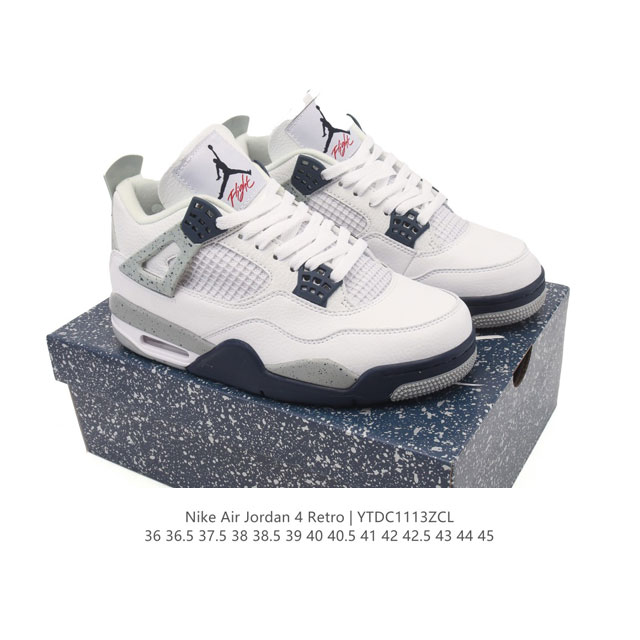 头层皮 耐克 Nike Air Jordan 4 Retro Og迈克尔 乔丹Aj4代乔4 低帮复古休闲运动文化篮球鞋。秉承轻量化的速度型篮球鞋设计思想完成设计