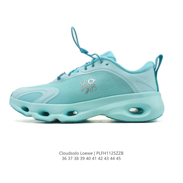 新品 Loewe与On昂跑联名运动鞋Loewe罗意威 X On昂跑 联名款 秋冬新款 老钱风显贵跑鞋 Cloudsolo 圆头抽绳 低帮 生活休闲鞋。Cloud